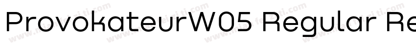 ProvokateurW05 Regular Regular字体转换
